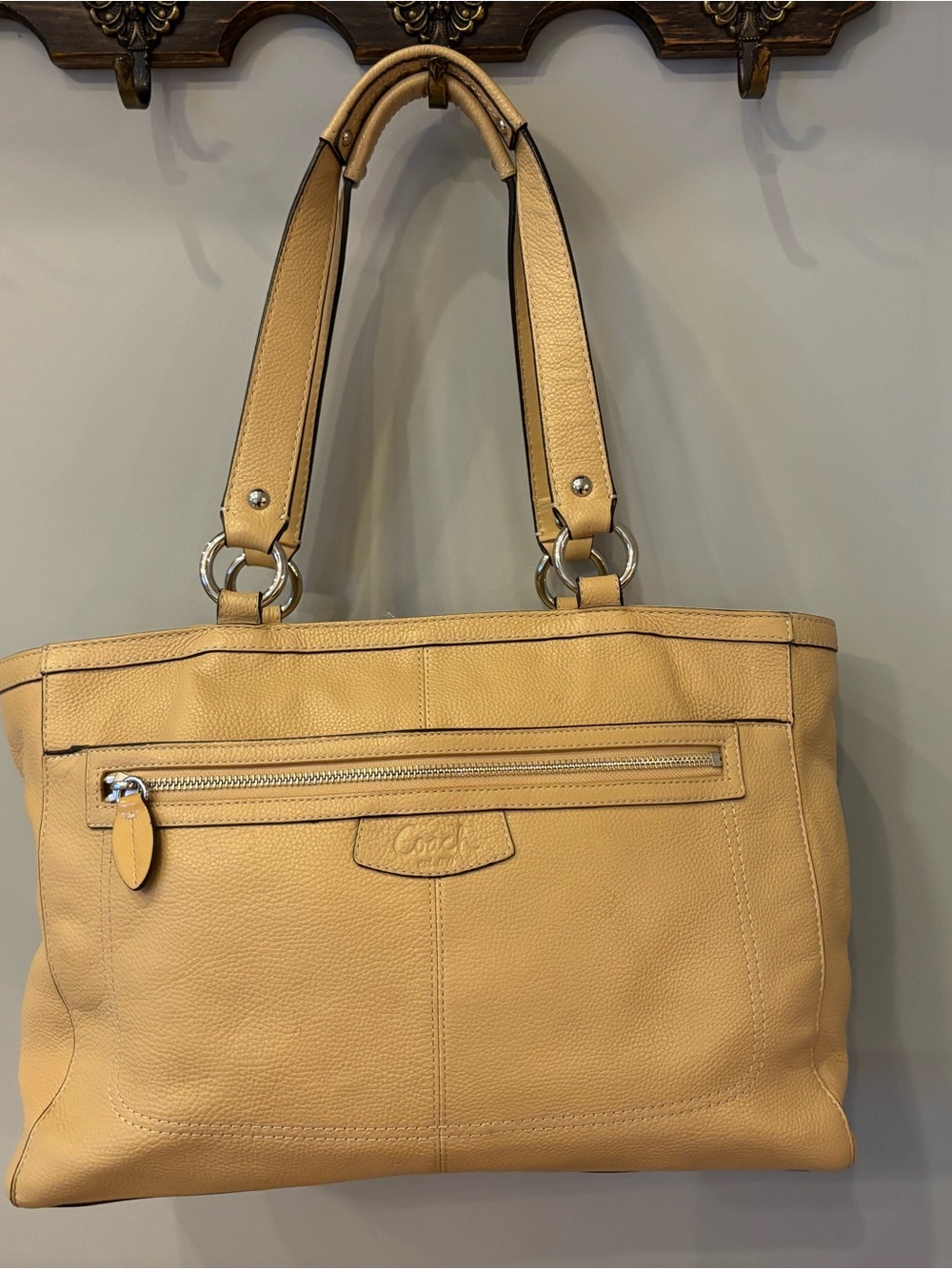 EUC Vintage Y2K Coach Penelope Tan Pebbled Leather Tote